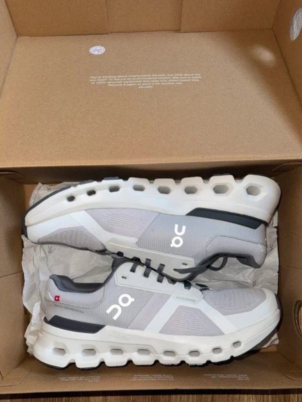 On Running Cloudrunner 2 White Gray Running Shoes Men’s US 9